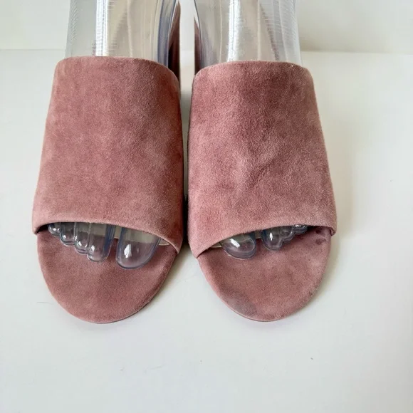 SEYCHELLES Dusty Rose Suede Leather Block Heel Mules—SZ. 7.5 - Picture 4 of 17